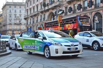 telepass pay pubblicita taxi milano centro 2024